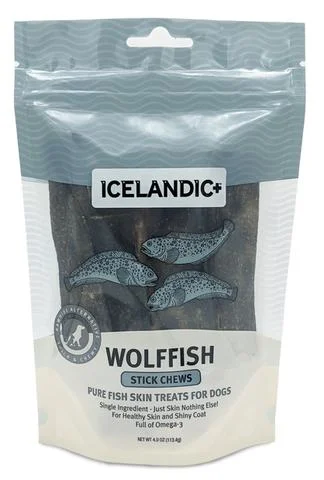  -Cost-effective dog foodIcelandic+ Wolffish Stick & Pieces Chews Fish Dog Treat