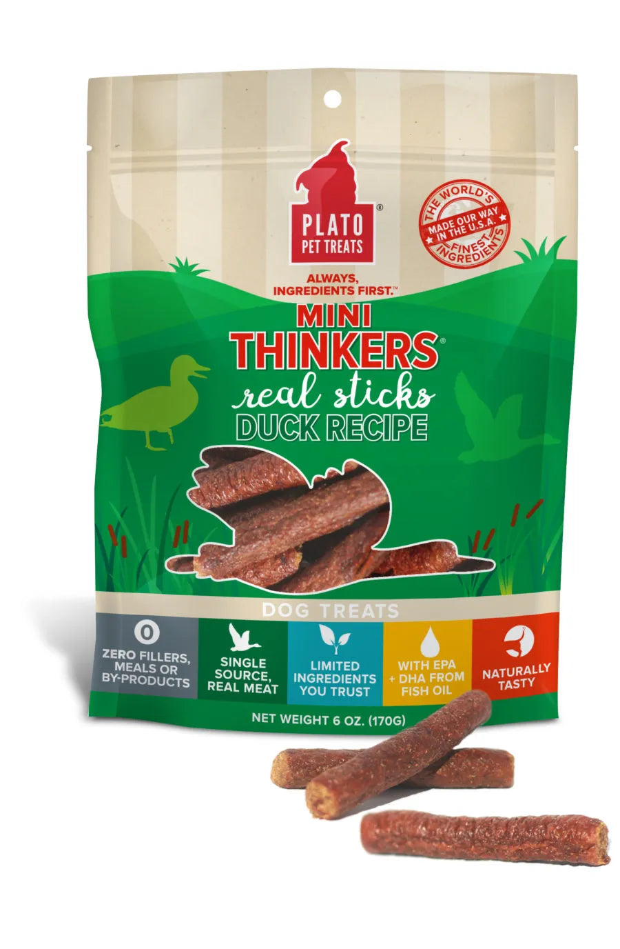 - Dog food recommendations for multi-dog householdsPlato Mini Thinkers Duck Meat Stick Dog Treats