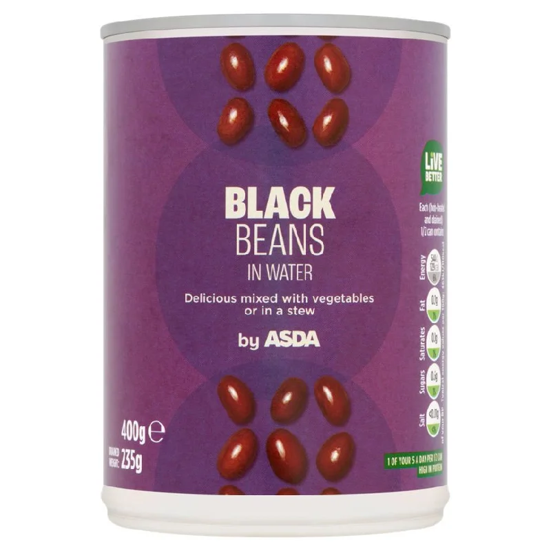 - Pet vitamin complex nutrition tabletsASDA Black Beans in Water 400g