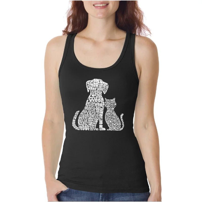 - Postoperative pet anti-licking Elizabethan collarDogs and Cats  - Women's Word Art Tank Top