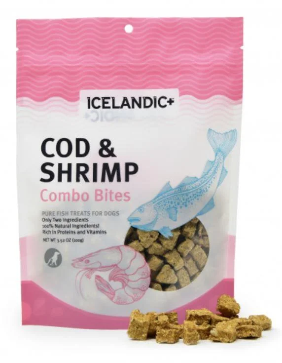 - Dog food discountsIcelandic+ Cod & Shrimp Combo Bites Fish Dog Treats