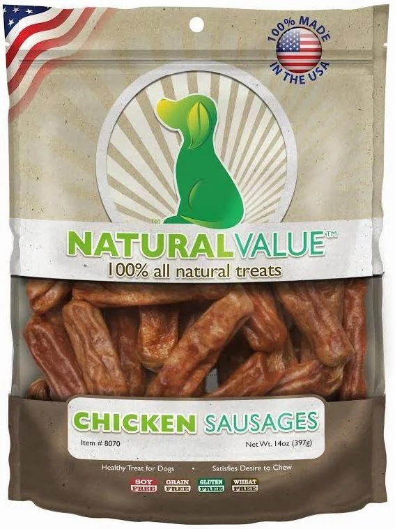 - Food for large dogsLoving Pets Natural Value Chicken Sausages Dog Treats