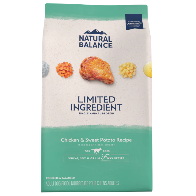  -Chicken-flavored dog foodNatural Balance Limited Ingredient Diet Grain Free Chicken & Sweet Potato Recipe Dry Dog Food