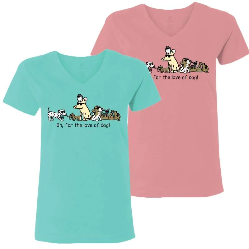 - Custom pet birthday cakeTeddy the Dog™ Love of Dog! V-Neck