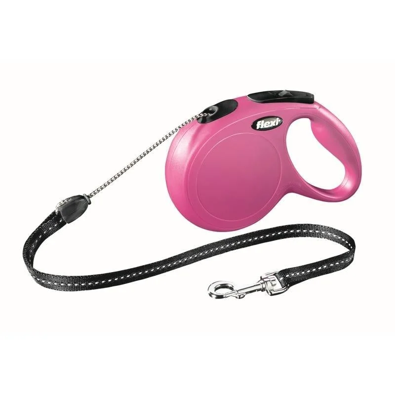 Pet grooming and cleaning products:10. **Pet water dispenser is silent**Flexi New Classic M Cord 8m Pink